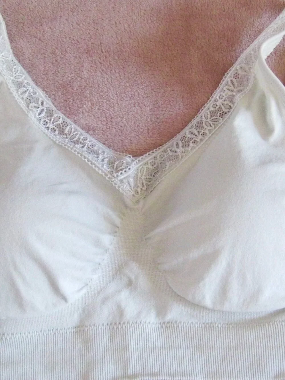 2 COMFORTABLE NO SNAPS, NO HOOKS, JUST SLIDE ON-HAND WASHABLE, SIZE 36C